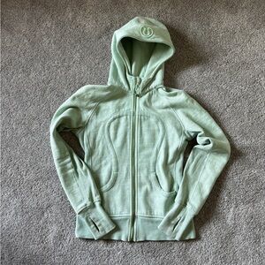 Lululemon Mint Green Scuba Zip-Up Hoodie